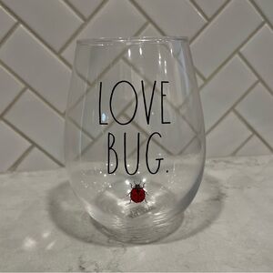 Rae Dunn Love Bug Wine Glass
